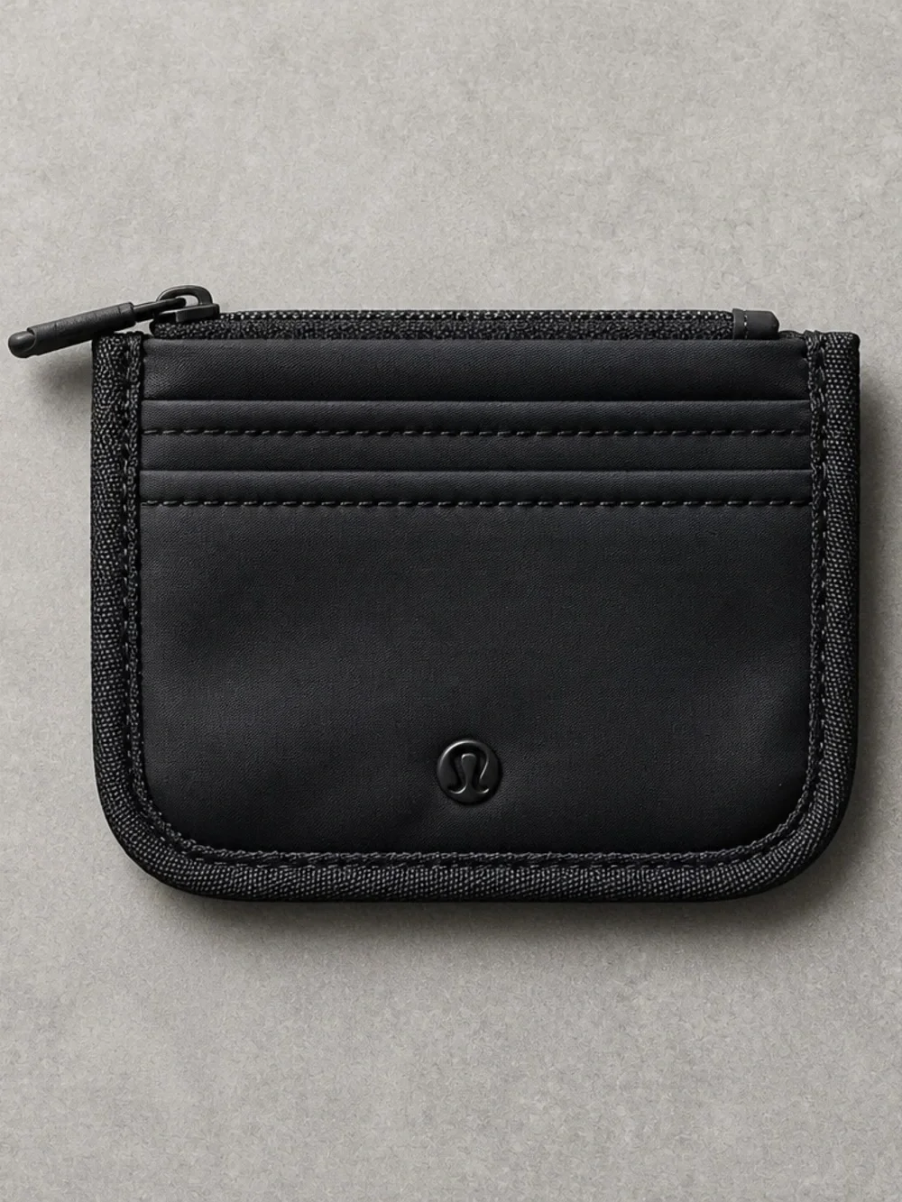 NWT Lululemon Black True Identity Card Case Top Zipper Credit Card Holder